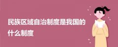 民族區(qū)域自治制度是我國的什么制度