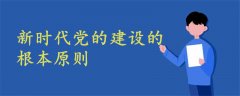 新時代黨的建設的根本原則