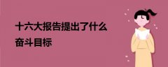 十六大報告提出了什么奮斗目標