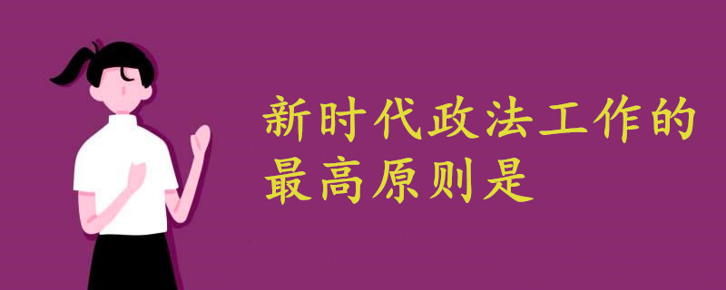 政法工作的最高原則是