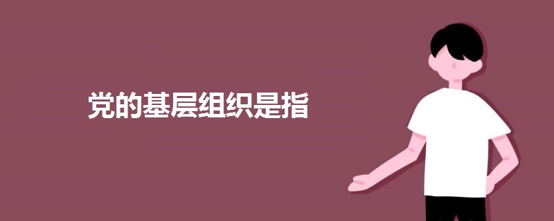 黨的基層組織是指