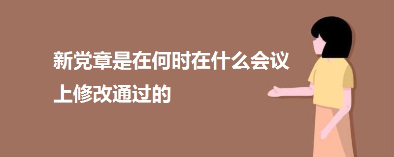 新黨章是在何時(shí)在什么會(huì)議上修改通過