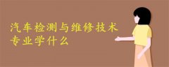 汽車檢測與維修技術專業(yè)學什么