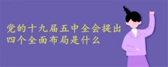 黨的十九屆五中全會提出四個全面布局是什么