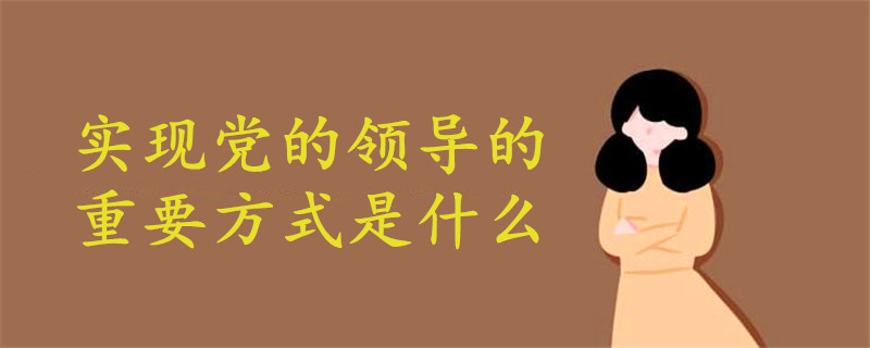 實現(xiàn)黨的領(lǐng)導(dǎo)的重要方式是什么