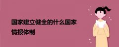 國家建立健全的什么國家情報體制