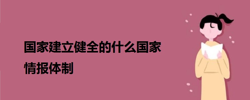 國家建立健全的什么國家情報(bào)體制