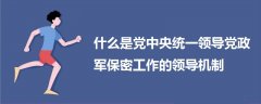 什么是黨中央統(tǒng)一領(lǐng)導黨政軍保密工作的領(lǐng)導機制