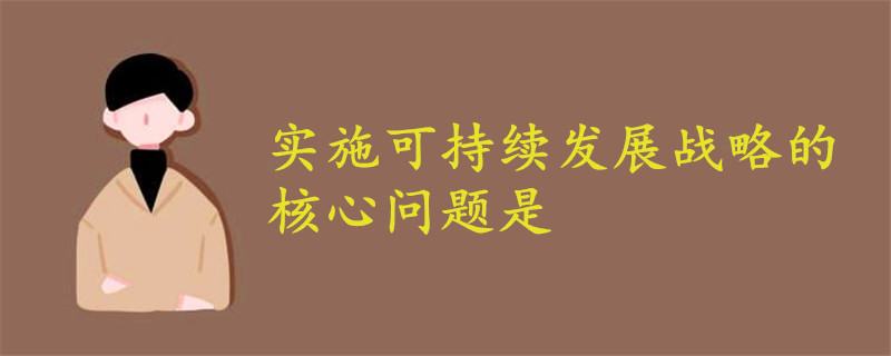 實(shí)施可持續(xù)發(fā)展戰(zhàn)略的核心問題是