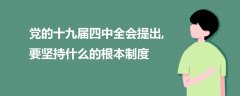 黨的十九屆四中全會提出,要堅持什么的根本制度