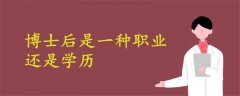 博士后是一種職業(yè)還是學(xué)歷
