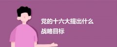 黨的十六大提出什么戰(zhàn)略目標
