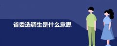 省委選調(diào)生是什么意思