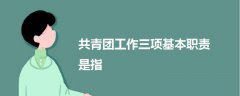 共青團(tuán)工作三項(xiàng)基本職責(zé)是指