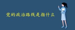 黨的政治路線是指什么