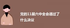 黨的11屆六中全會通過了什么決議