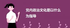 黨內(nèi)政治文化是以什么為指導