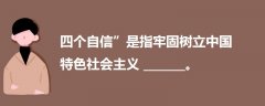 四個(gè)自信”是指牢固樹立中國特色社會(huì)主義_______。