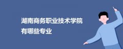 湖南商務(wù)職業(yè)技術(shù)學(xué)院有哪些專業(yè)