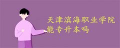 天津?yàn)I海職業(yè)學(xué)院能專升本嗎