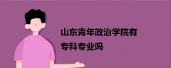 山東青年政治學(xué)院有?？茖I(yè)嗎