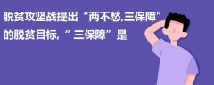 脫貧攻堅(jiān)戰(zhàn)提出“兩不愁,三保障”的脫貧目標(biāo),“三保障”是