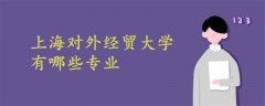 上海對(duì)外經(jīng)貿(mào)大學(xué)有哪些專業(yè)