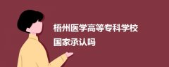 梧州醫(yī)學(xué)高等?？茖W(xué)校國家承認嗎
