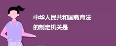中華人民共和國教育法的制定機(jī)關(guān)是
